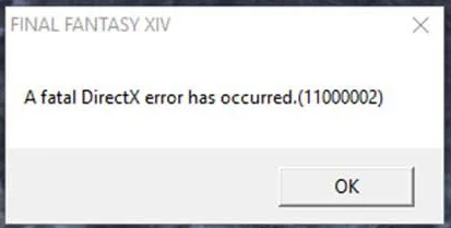 Fix Fatal DirectX Error in FFXIV